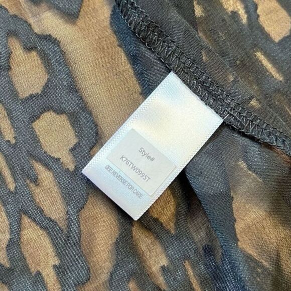 Anthropologie Bishop & Young Black Flin Burnout Kimono Cardigan Swim Cover XS NW - Picture 5 of 7